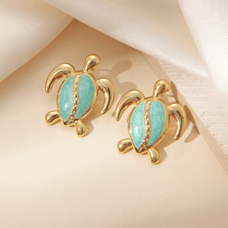 Wholesale Stainless steel turtle earrings