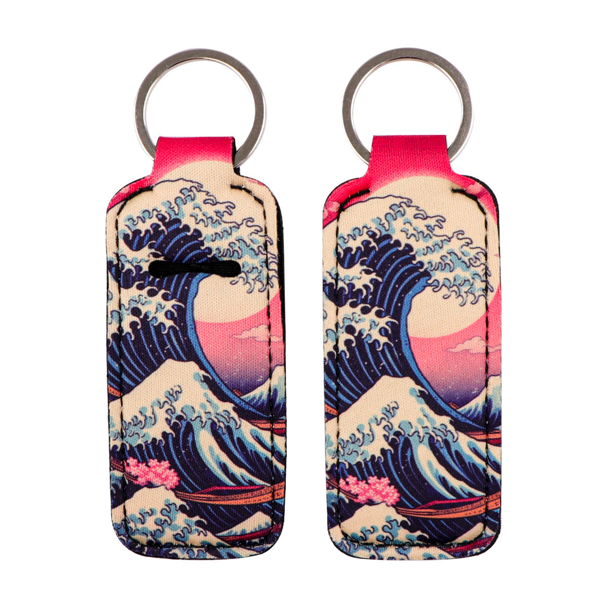 Wholesale 6pcs  Wave Lipstick Protective Case Keychain