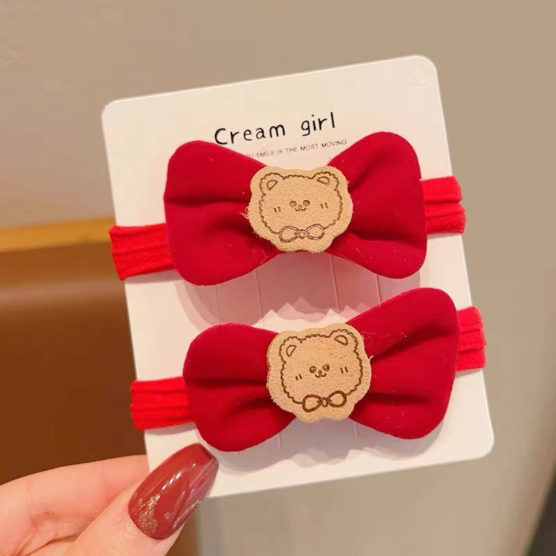 Wholesale Red Bow Headband Hair Tie Hair Scrunchies ACC-HS-Shenb002