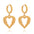 Wholesale stainless steel 18K gold plated three-dimensional heart-shaped wings love earrings