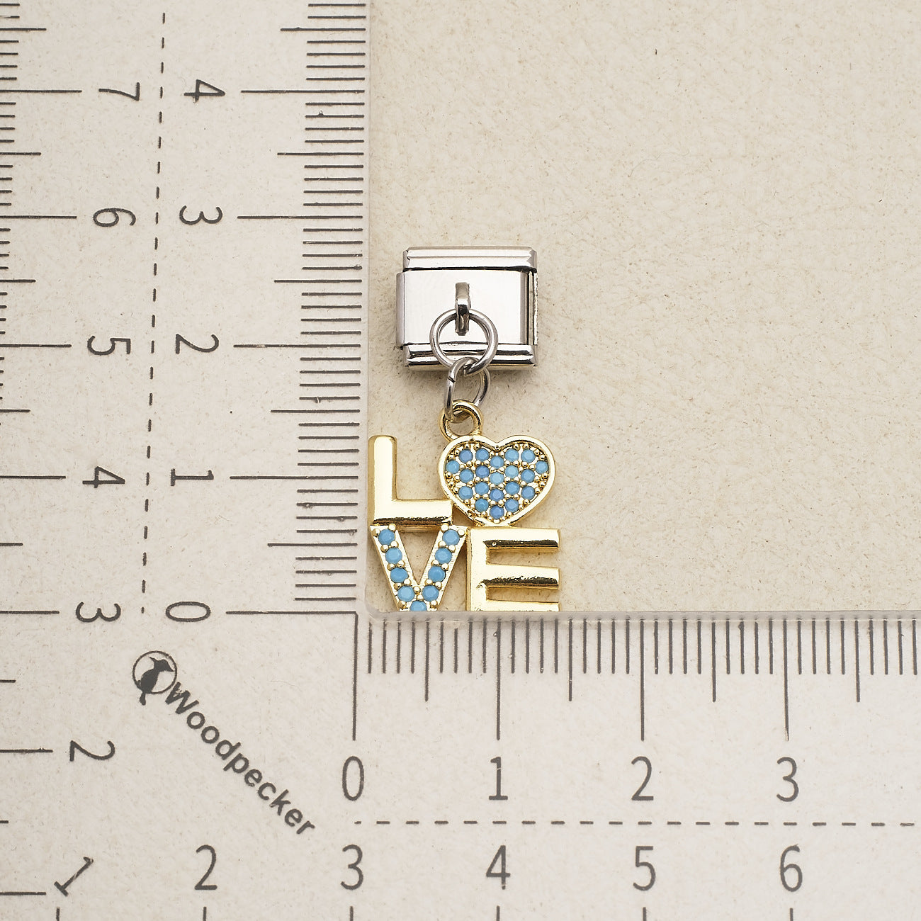 Wholesale Stainless Steel Electroplated Light Blue Heart Sun Seahorse Charm Bracelet DIY Fashion Accessory Gift