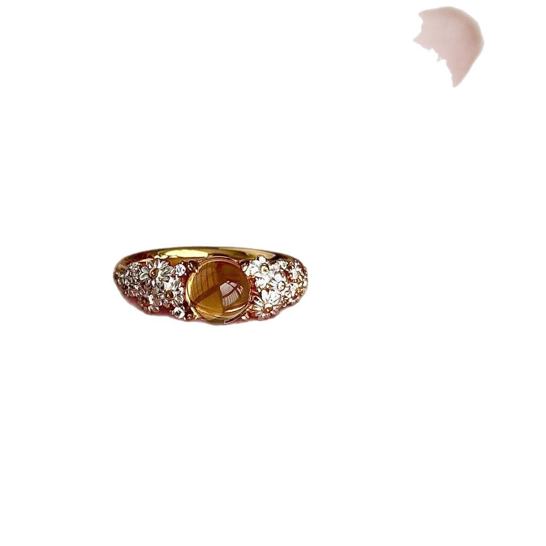 Wholesale Trendy Flower Ring Enamel Alloy Electroplated Fashion Jewelry Accessory for Boutique Resale