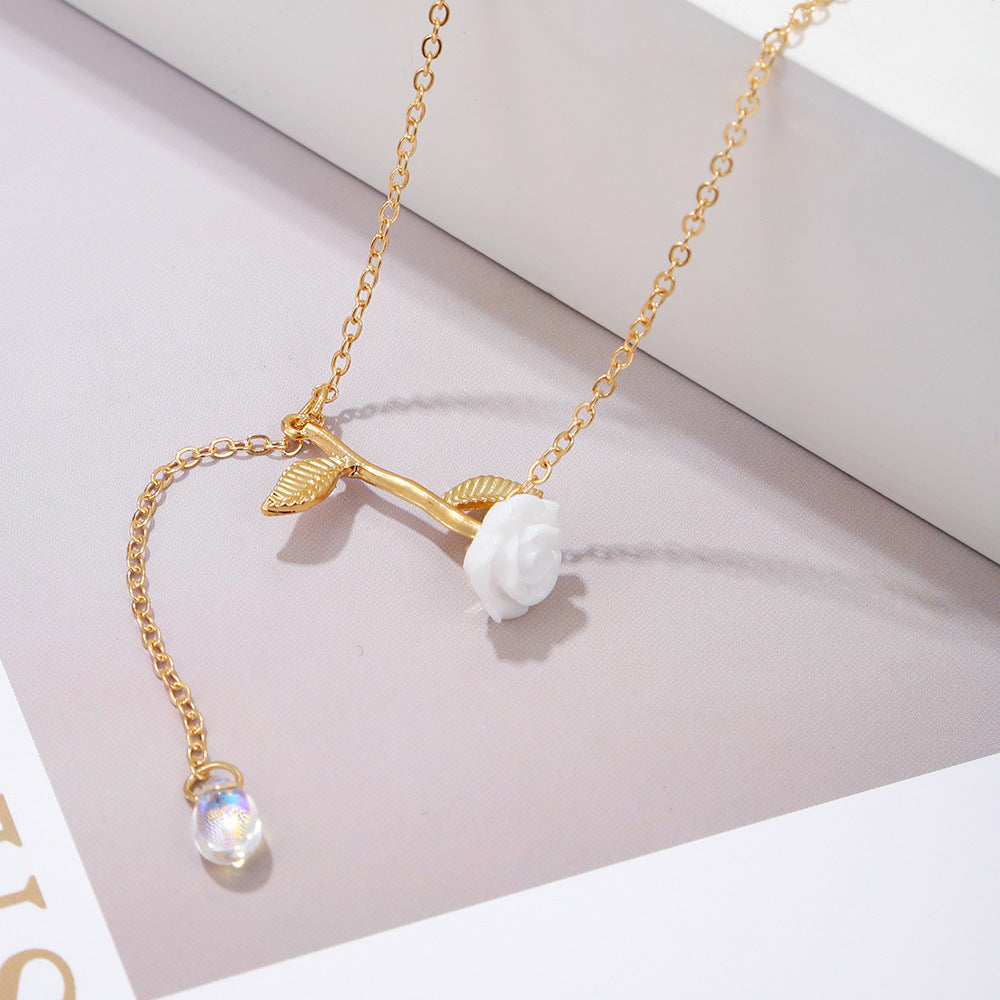 Wholesale Vintage Rose Flower Necklace Alloy Necklaces ACC-NE-ZhuJi010