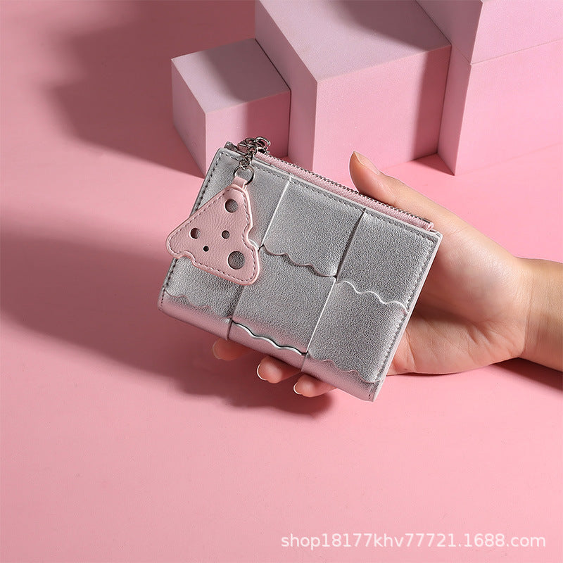 Wholesale Biscuit Braided Short Wallet