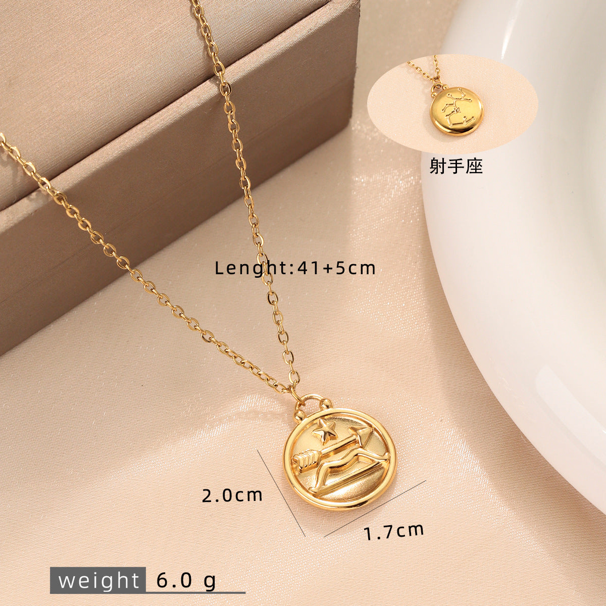 Wholesale Stainless Steel 18K Gold Plated Contion Necklace,  Fashion Jewelry Accessory for Gifts