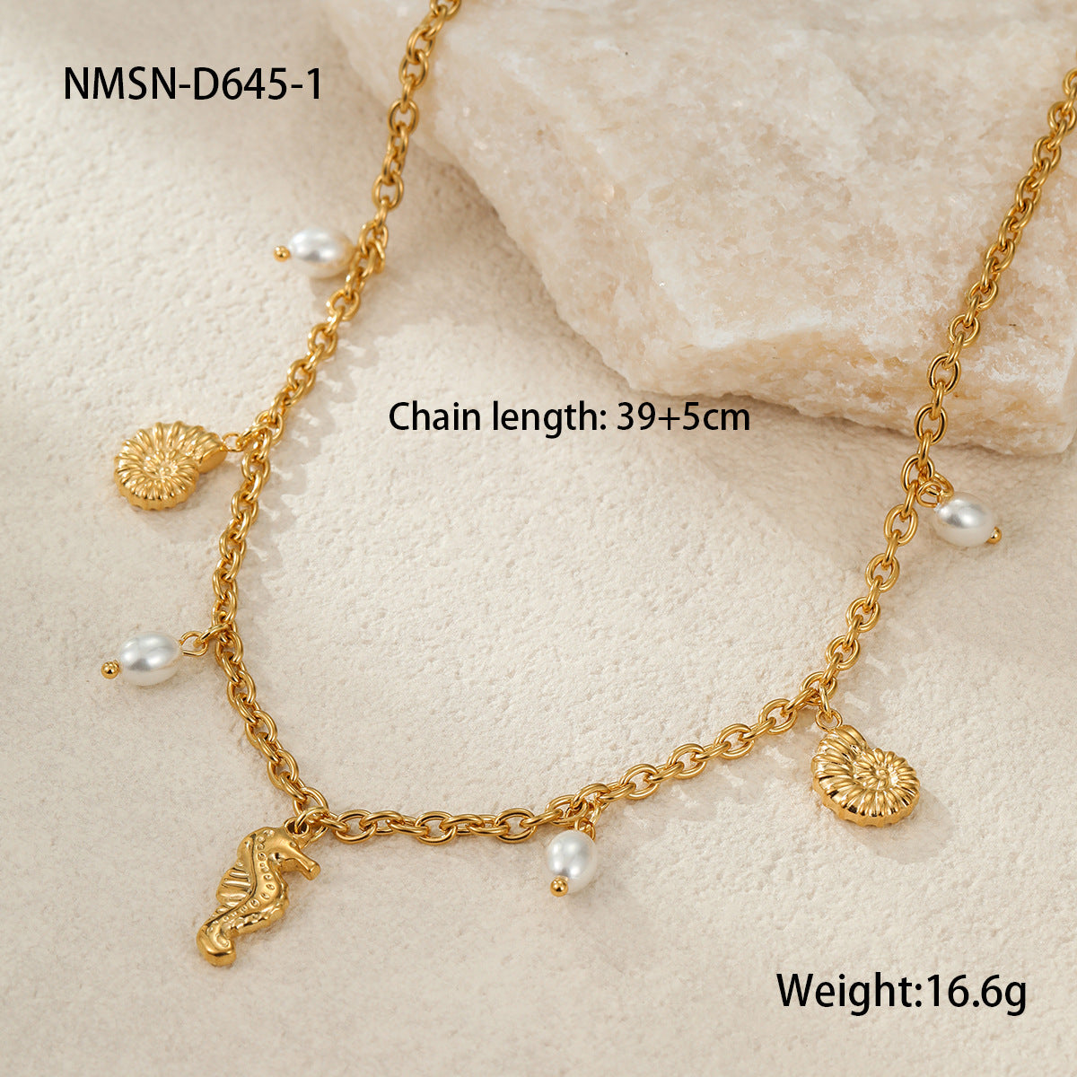 Wholesale  stainless steel necklace shell starfish necklace