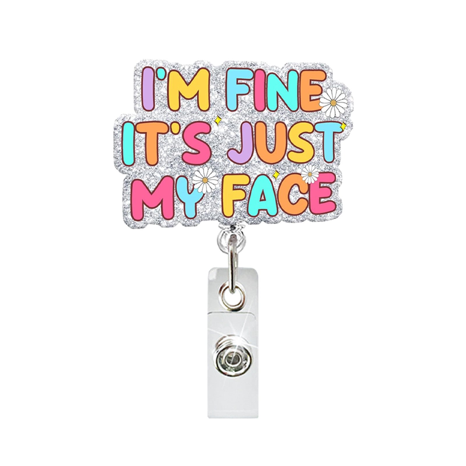 Wholesale Humorous Kiwi Quote Acrylic Retractable Badge Reel Fashion Accessory for Everyday Gift Boutique Resale