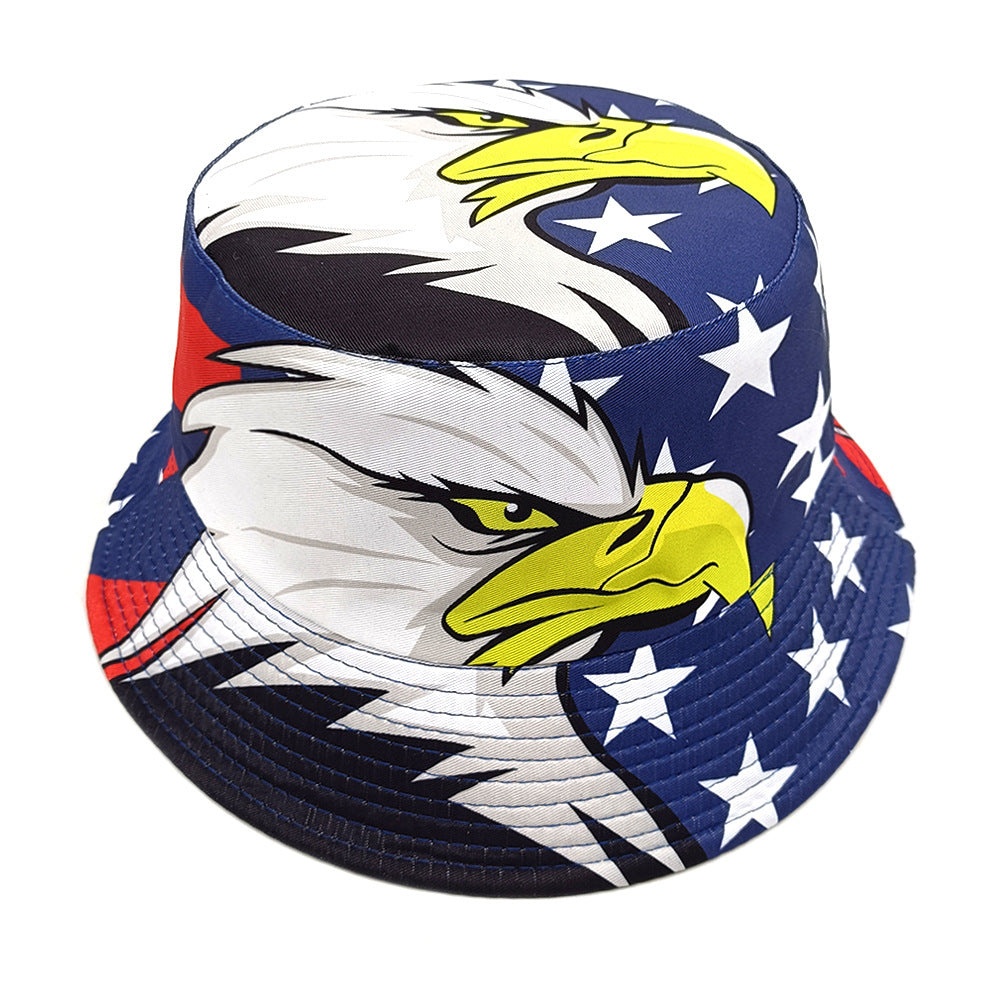 Wholesale eagle pattern fisherman hat bucket hat