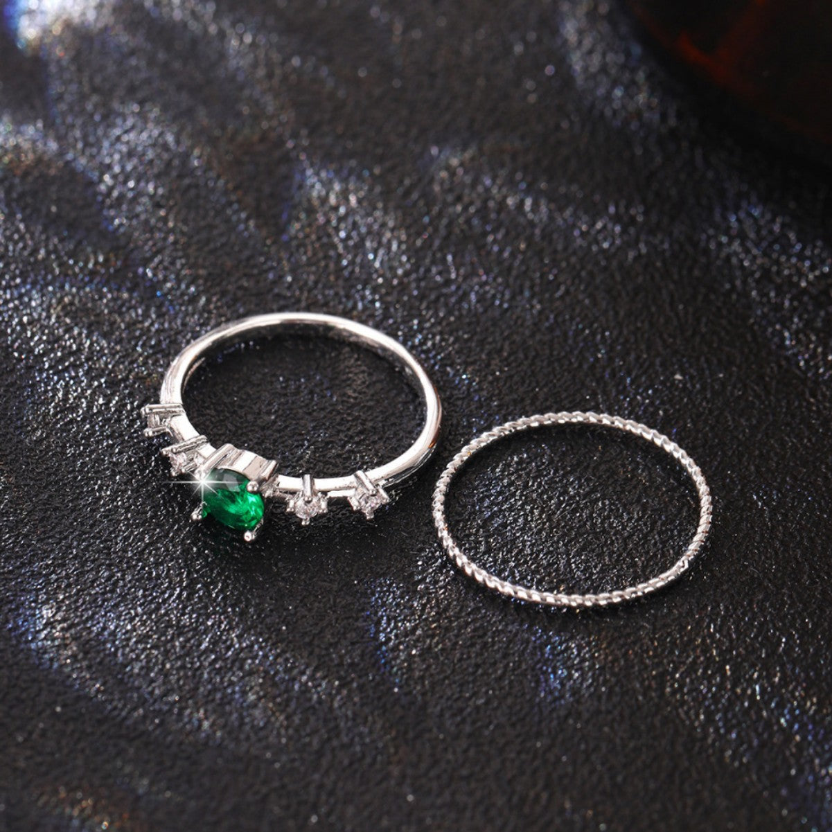 Wholesale Creative 2-piece set twisted plain ring