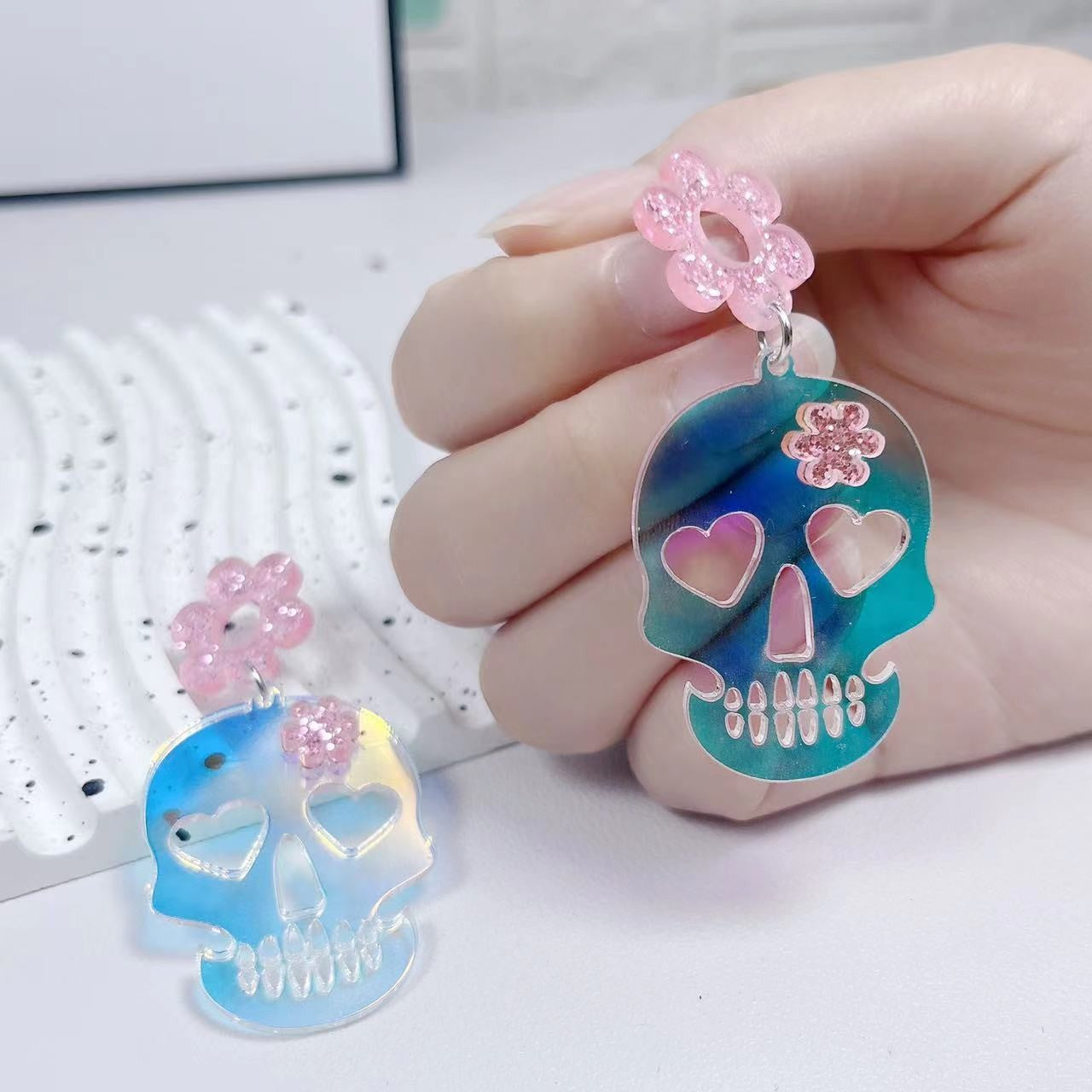Wholesale Halloween Ghost Acrylic Earrings ACC-ES-AnDao043