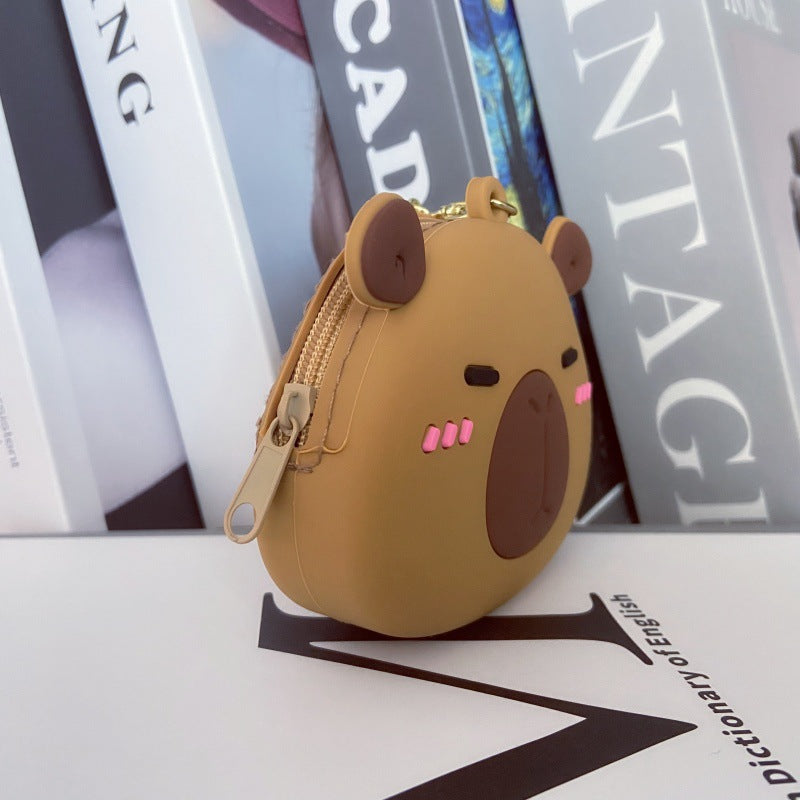 Wholesale Cute cartoon silicone wallet keychain