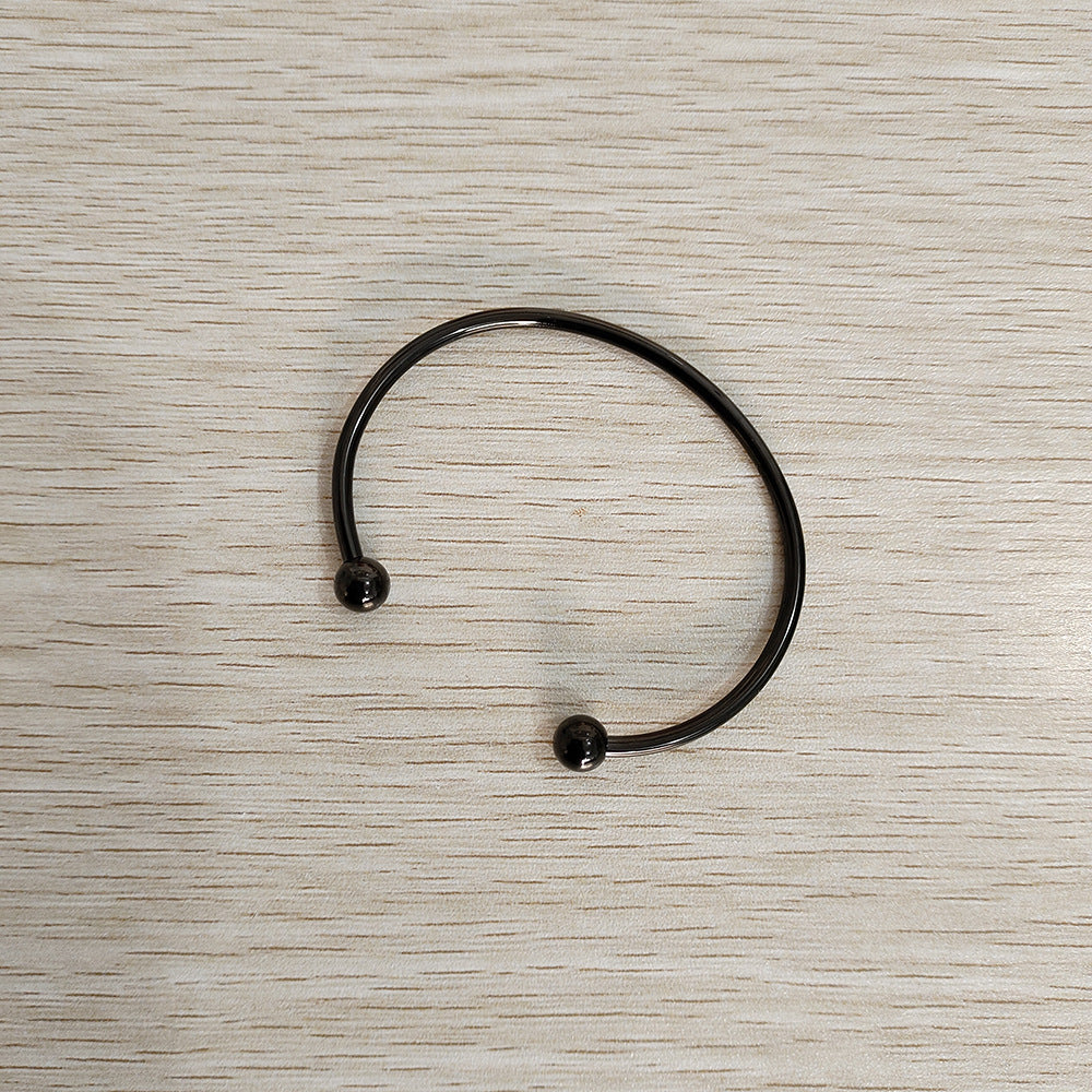Wholesale Stainless steel ball-end open bangle