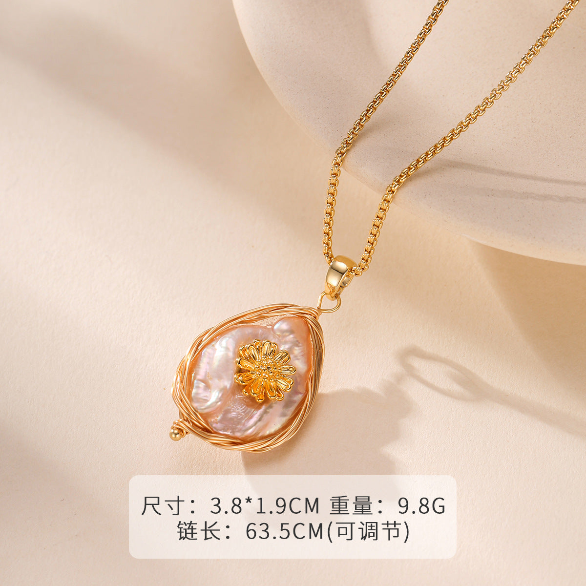 Wholesale Oil Painting Style Pendant Necklace