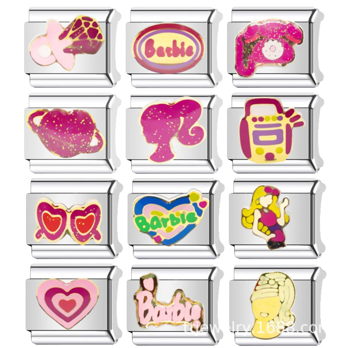 Wholesale Italian Charm Bracelet 9mm DIY  Spliced Strap  Creative Stainless Steel Composable Bracelet