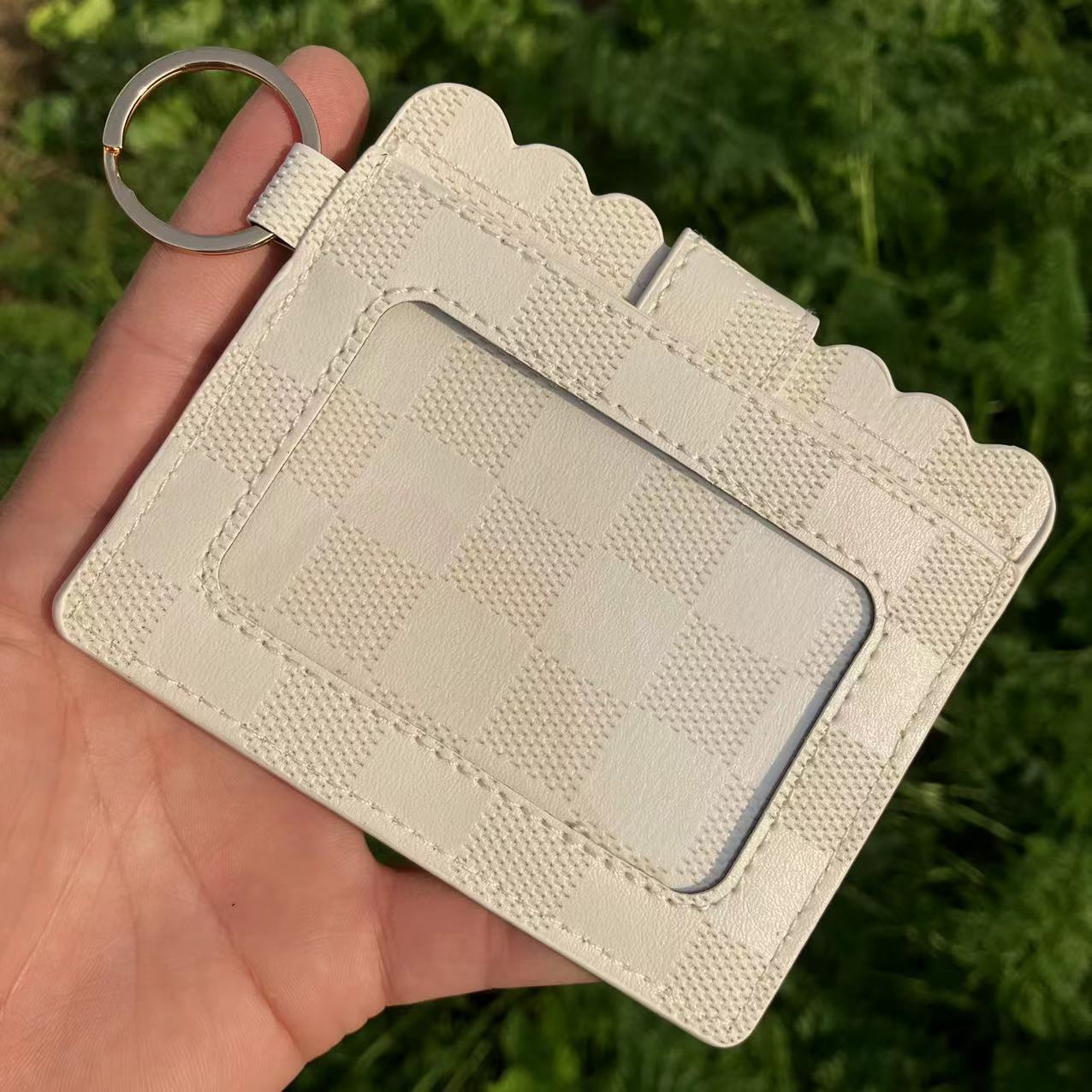 Wholesale Western Style Leopard Plaid Flower Card Holder Keychain ACC-KC-QiuXue001