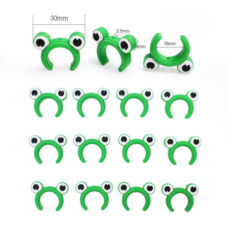 Wholesale 50pcs 15mm Frog Silicone Focus Beads DIY Beading Accessories Focal Beads ACC-BDS-JIaHao008