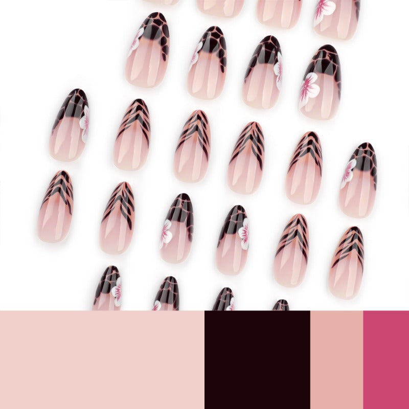 Wholesale 24 Pieces/box Leopard Print Nails Kits Nail Stickers ACC-NS-LeFan243