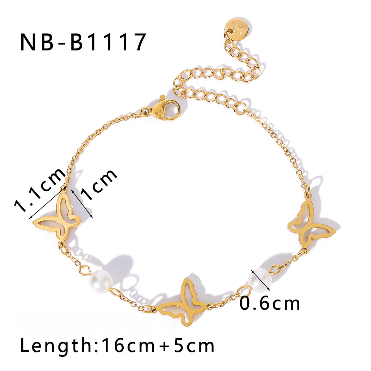 Wholesale Bohemian Butterfly Five-pointed Star Stainless Steel Bracelets ACC-BT-Xiny019