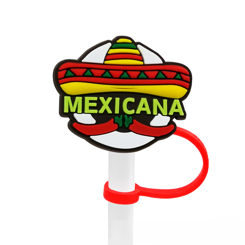 Wholesale 10PCS 7-8mm PVC Mexican Style Straw Tube Cap