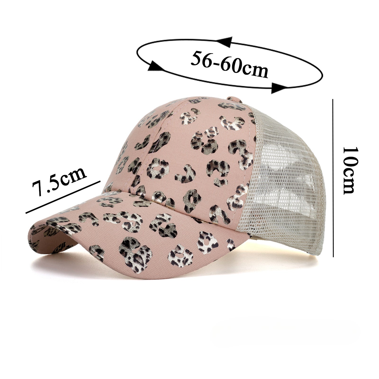 Wholesale Dog Print Cross Ponytail Baseball Cap Hat ACC-HT-ZhongMei004