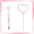 2pcs/set DIY Beadable Handle Mirror and Heart Shaped Pen Combination DIY Gift Office Gift Random Makeup Mirror