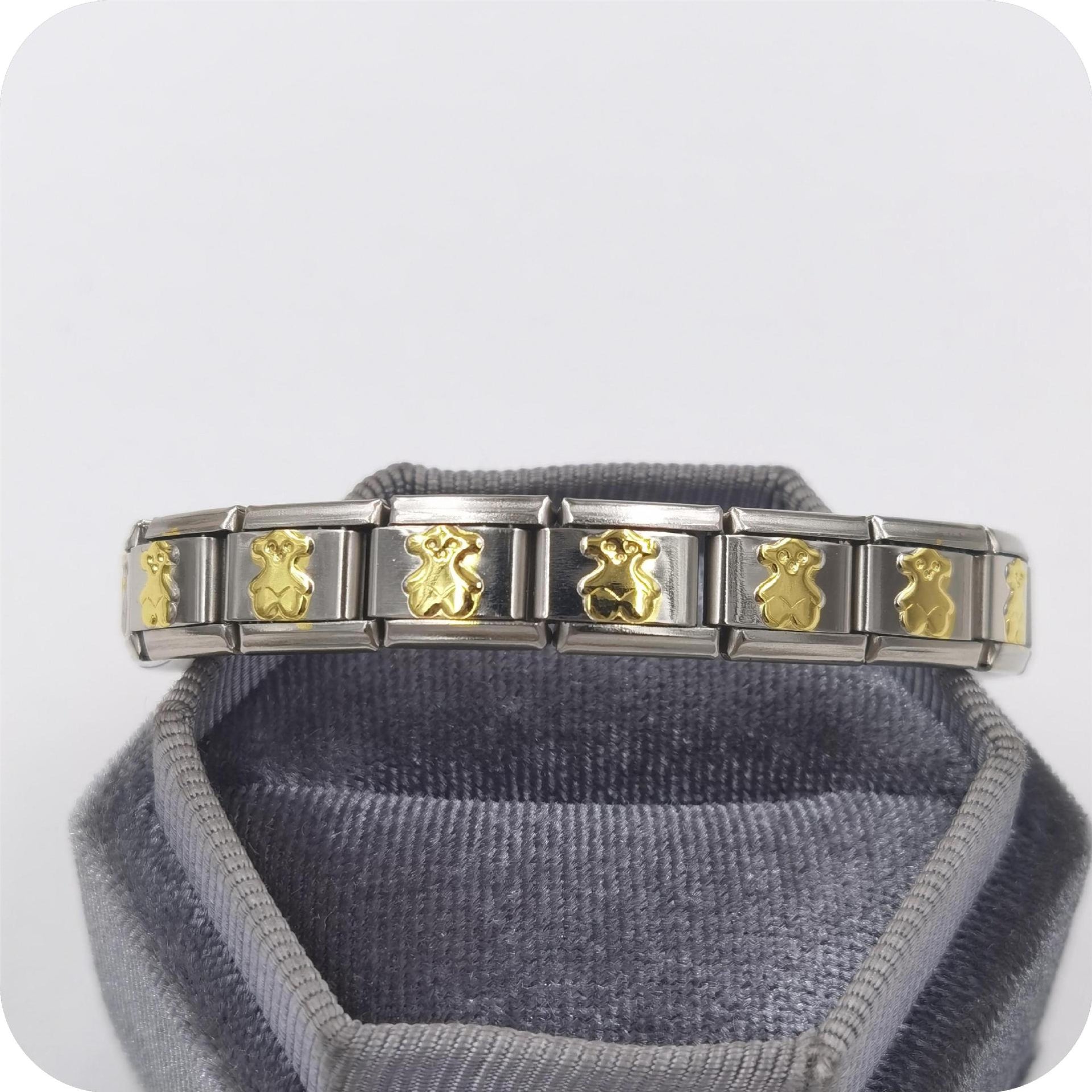 Wholesale Italian Charm Bracelet 9mm DIY Splicing Removable Stainless Steel Composable Bracelet ACC-BT-XY058