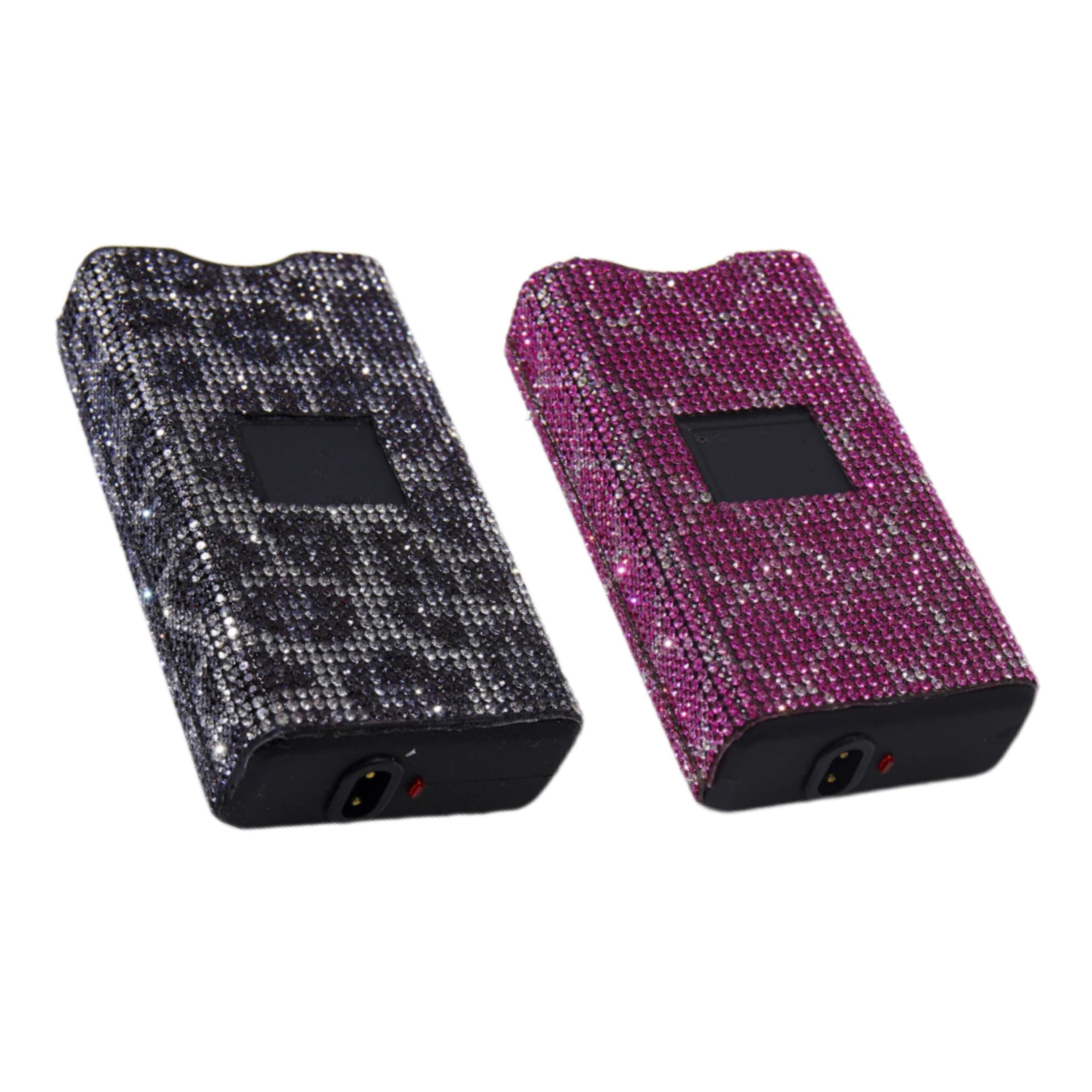 Wholesale 2pcs/set Colorful Butterfly Leopard Print Sunflower Rhinestone Flashlight Plastic Keychain ACCHW-KC-ZhiYa007