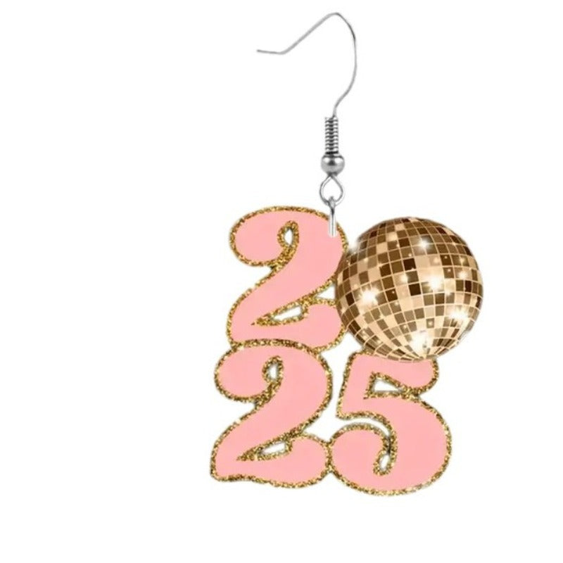 Wholesale 2025 Number Earrings ACC-ES-Xiyin004