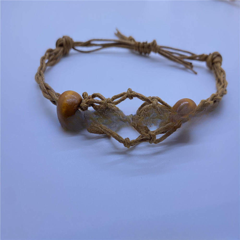 Wholesale Natural Stone Mesh Bag Woven Bracelet Adjustable Mesh Bag ACC-BT-Nius001