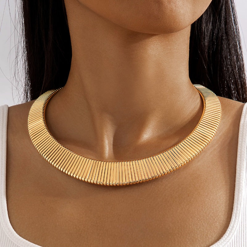 Wholesale Metal Wide Plain Ring Necklace ACC-NE-YongGe017