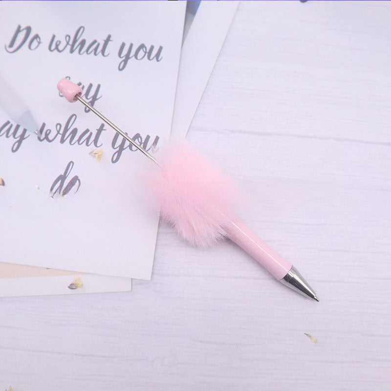 Wholesale Beadable Pen Plush Pom Pom Beadable Pen ACC-PN-CY001