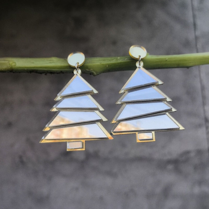 Wholesale Acrylic Christmas Tree Earrings ACC-ES-XueP041