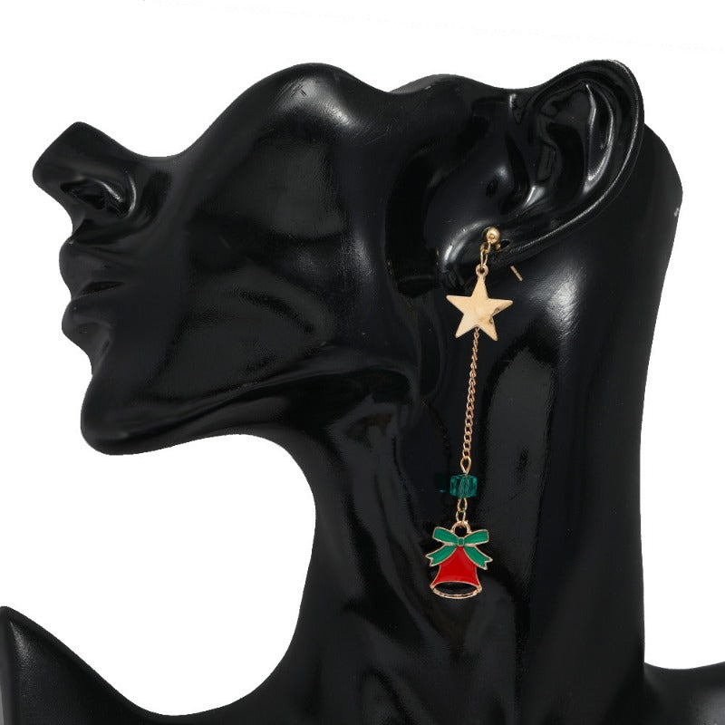 Wholesale Christmas Earrings Tassel Oil Drop Boots Bell Pendant Earrings ACC-ES-DingZhou002