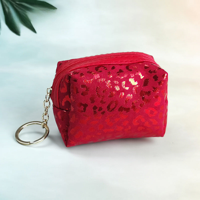Wholesale Hot Stamping Leopard Print Coin Purse Keychain Keychain Wallet ACC-KC-YouMei007