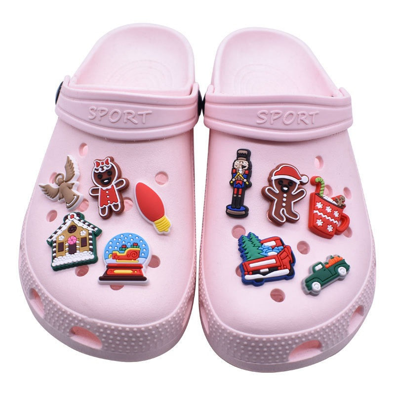 Wholesale Random 100pcs Biscuit Man Series PVC Soft Rubber Shoe Buckle Decoration  ACC-SC-RYY089