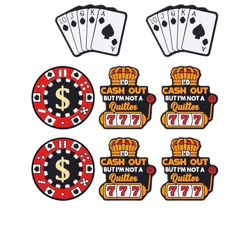 Wholesale 20pcs Lucky Number Silicone Focal Beads DIY Bead Pen Accessories ACC-BDS-RongFa019