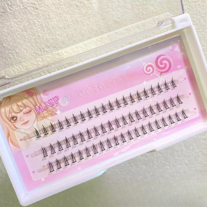 Wholesale 12 Rows of Large Capacity Comic Natural Single Cluster Segmented False Eyelashes ACC-FS-Rous003