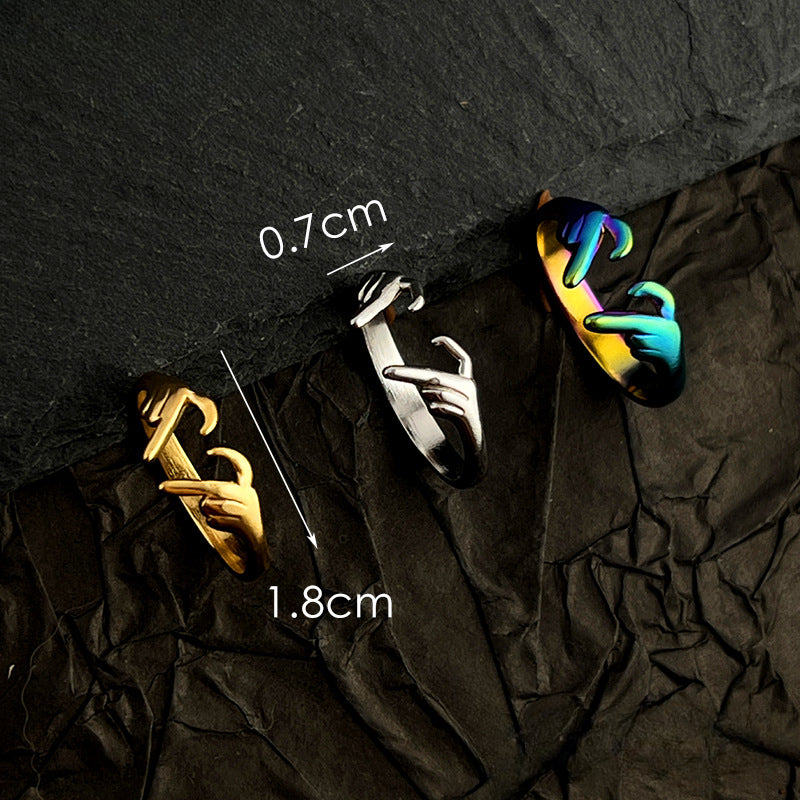 Wholesale Stainless Steel Ring Open No Fading 18K Gold Plated ACC-RS-WanCh003