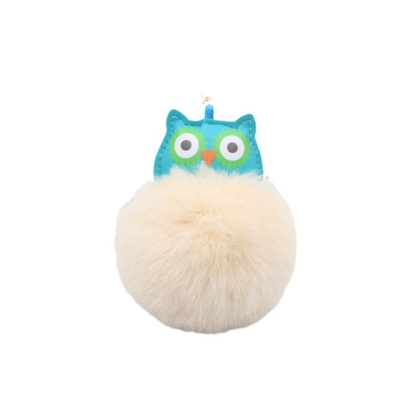 Wholesale Cute Fur Ball Owl Plush Pendant Keychains  ACC-KC-Zuge003
