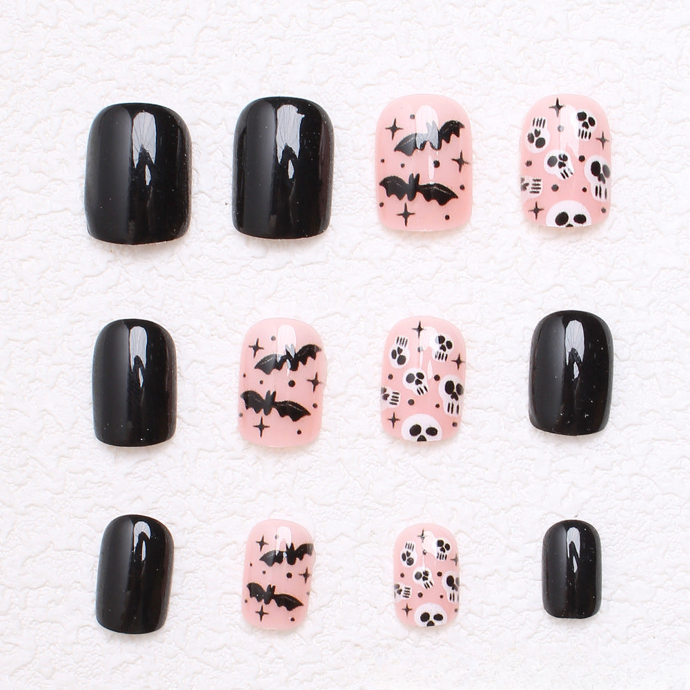 Wholesale Halloween 24 Pieces/box Press-on Nails Kits Nail Stickers ACC-NS-XingNai015