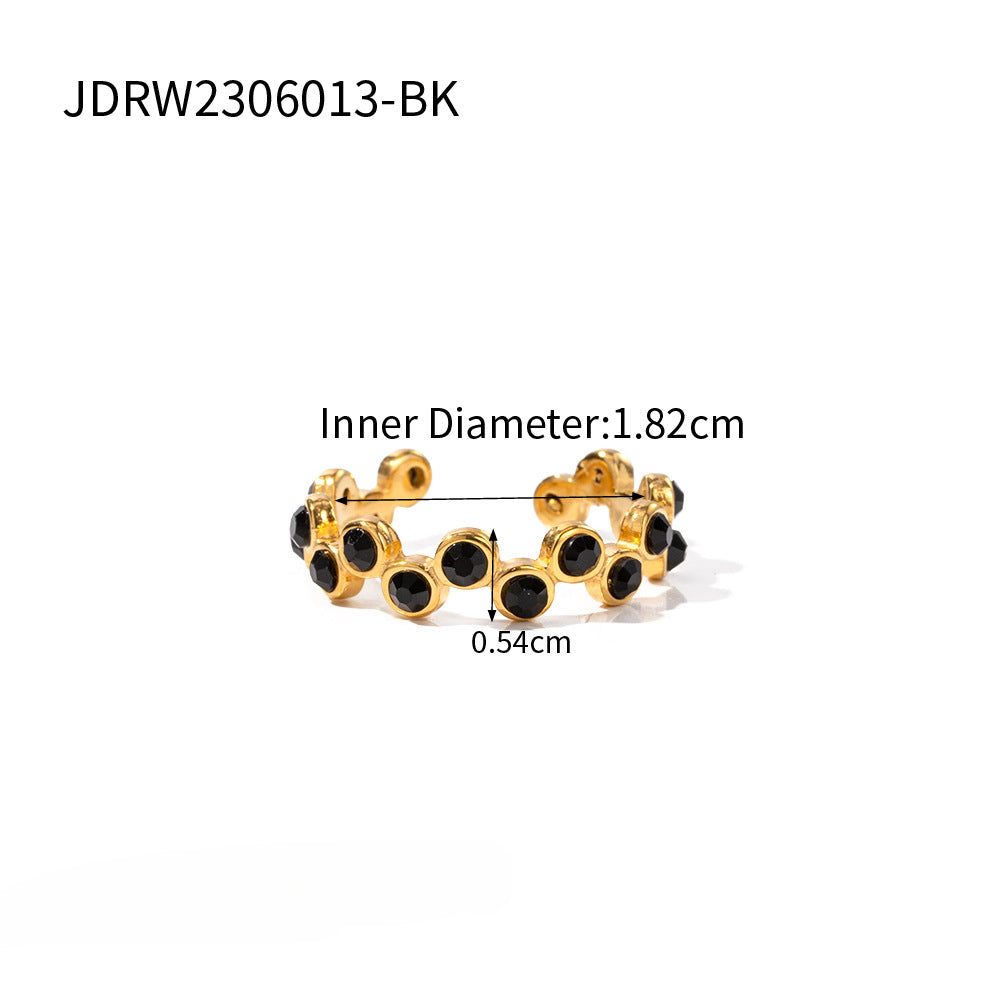 Wholesale Snake Shape Light Luxury Stainless Steel Rings ACC-RS-WanXing005