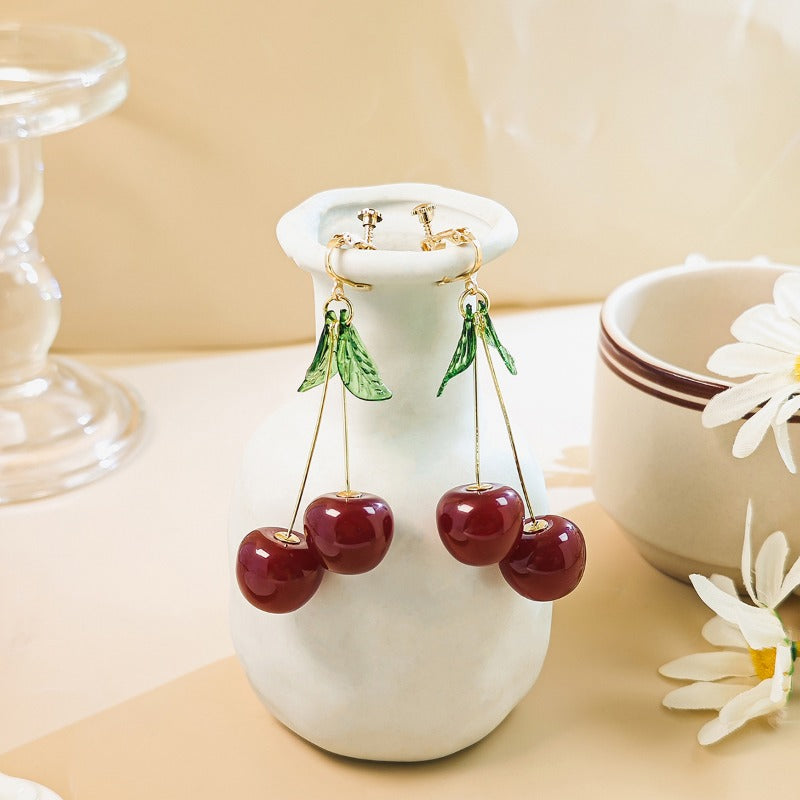 Wholesale Fruit Cherry Earrings ACC-ES-MDD087