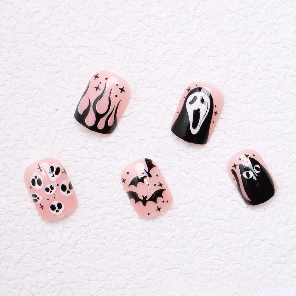 Wholesale Halloween 24 Pieces/box Press-on Nails Kits Nail Stickers ACC-NS-XingNai018