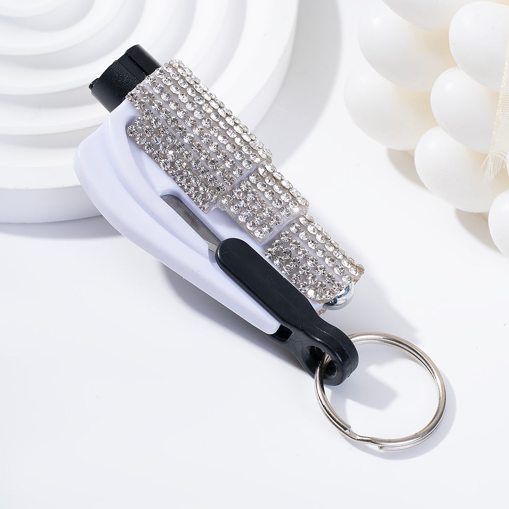 Wholesale Mini Car Hammer Seat Belt Release Keychain with Drill ACCVIP-KC-ZhiYa013