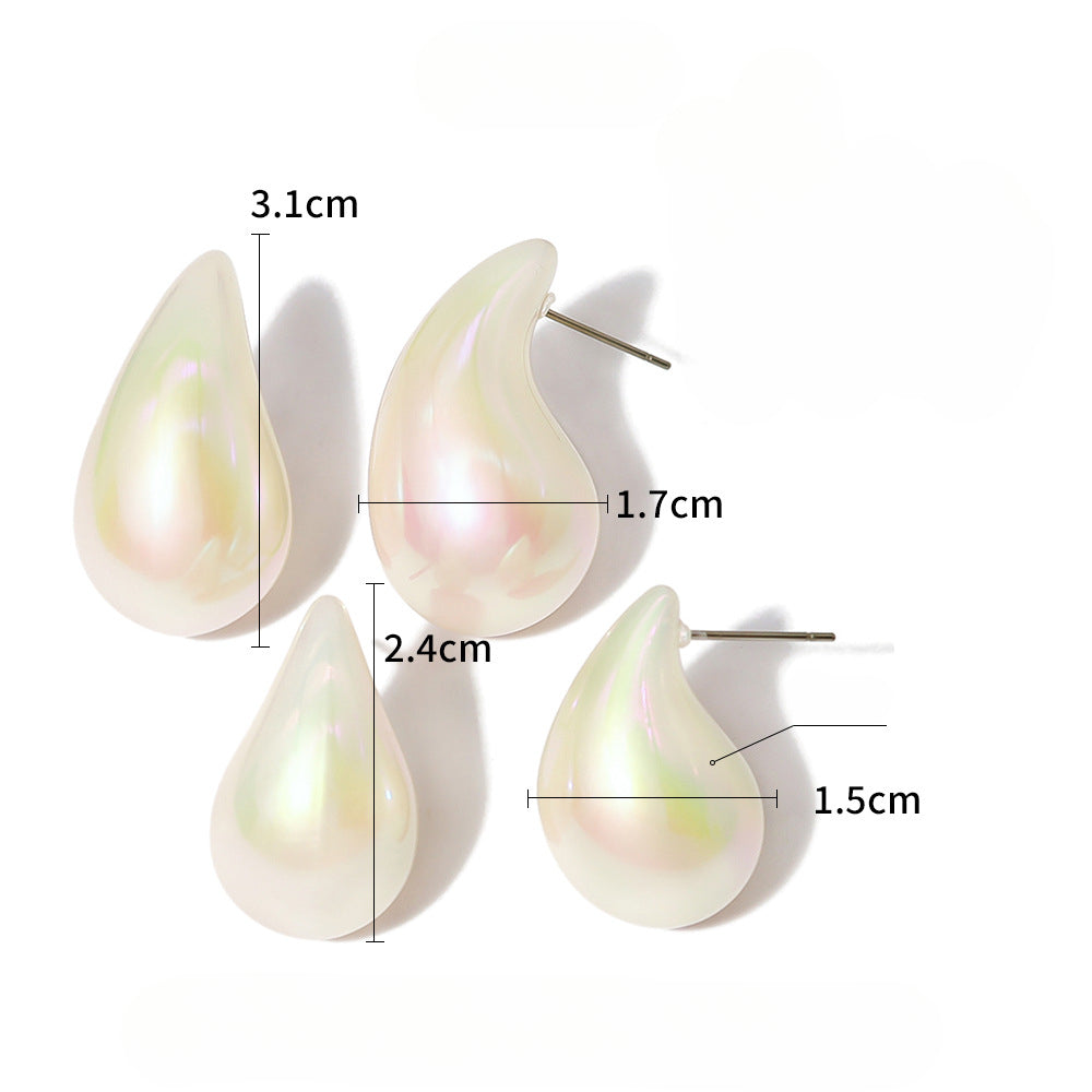 Wholesale Water Drop Earrings Acrylic Color Plated Earrings ACC-ES-Yachan001