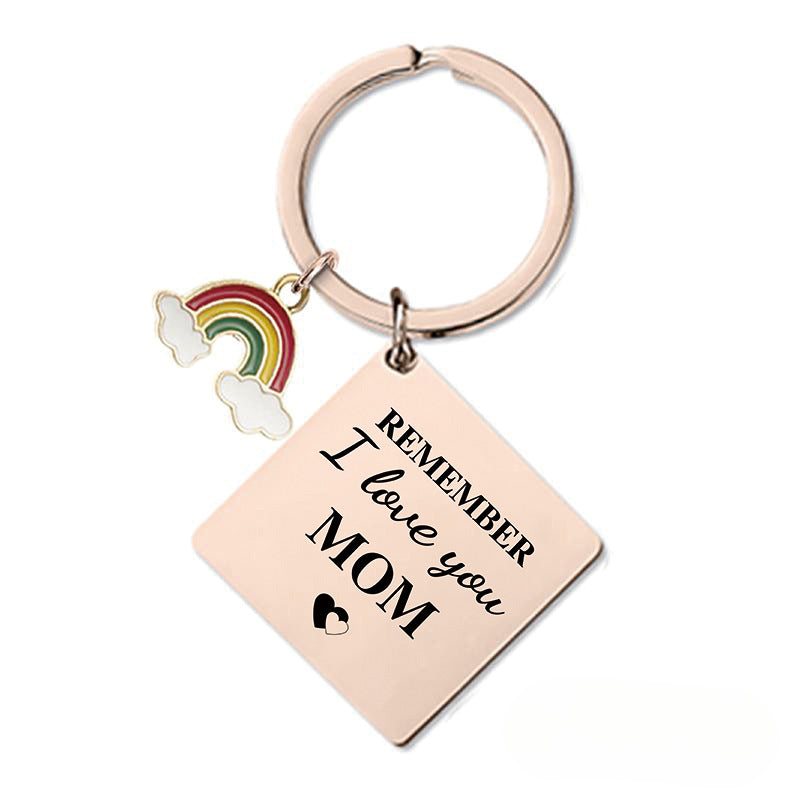 Wholesale Mother's Day Gift Metal Square Keychain ACC-KC-Ganggu007