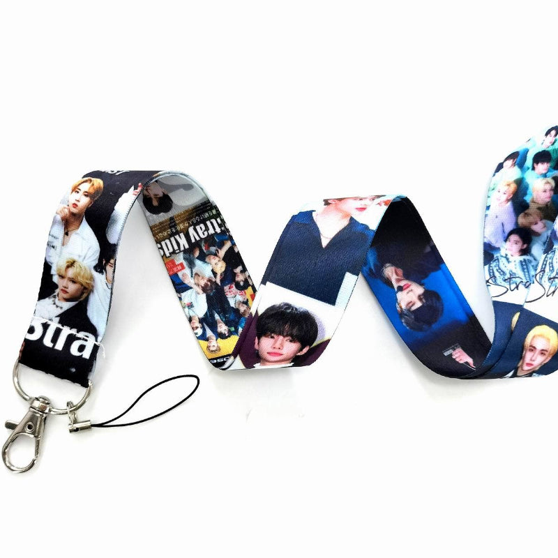 Wholesale Celebrity Group Long Badge Rope Neck Hanging Keychains ACC-KC-Zhans004