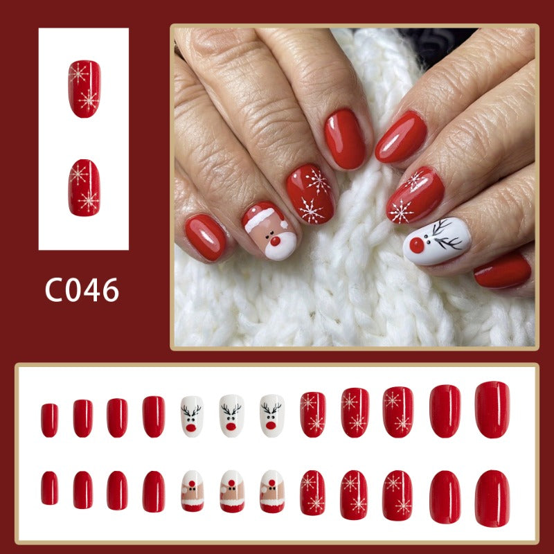 Wholesale 24 Pieces/box Christmas Snowflake Nails Kits Nail Stickers ACC-NS-GuaiXL124