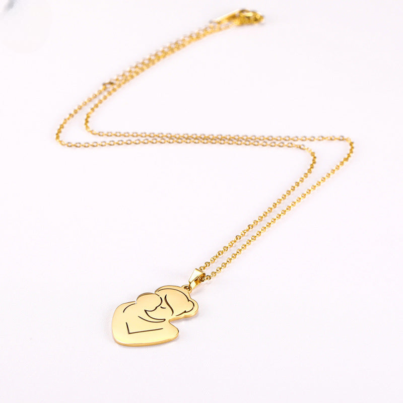 Wholesale Ethnic Style Cartoon Thanksgiving Mother's Day Stainless Steel Necklace ACC-NE-GeXiang004