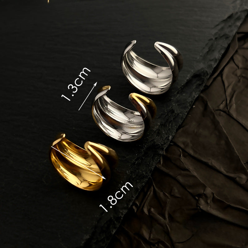 Wholesale Stainless Steel Contrast Ring Electroplating 18K Gold and Silver Splicing Open Ring ACC-RS-WanCh006